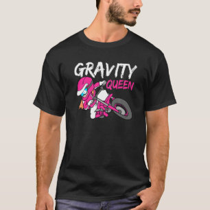 Camiseta Dirt Bike Gravity Queen Motocross Biker Para Mulhe