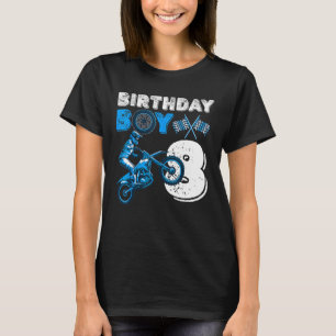 Camiseta Dirt Bike Motocross 8th Birday Boy & Girl 8 Year