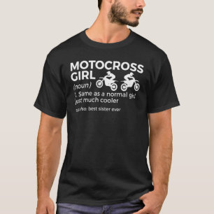 Camiseta Dirt Bike Motocross Girl Definition Best Sister Ev