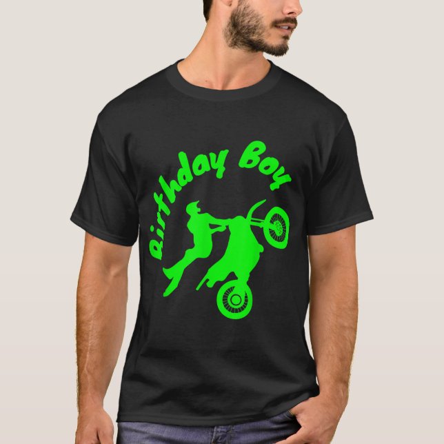 Camiseta Dirt Bike Motocross Rider B-day Boy Extreme Birthd (Frente)