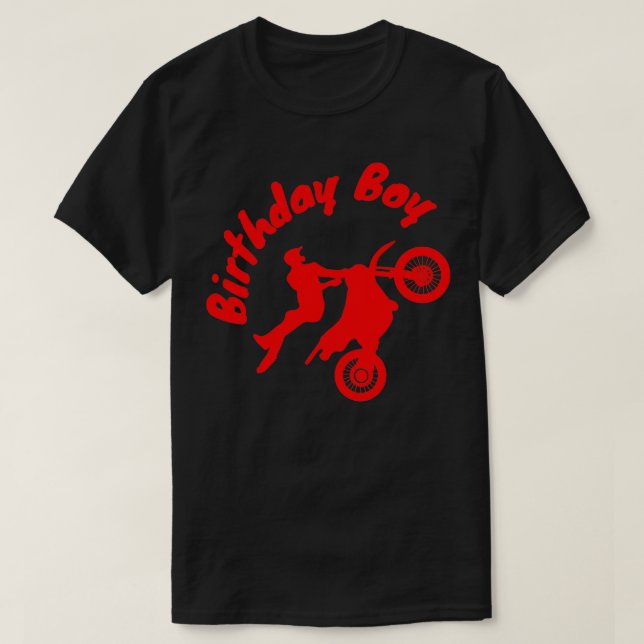 Camiseta Dirt Bike Motocross Rider Boy Extreme Birthda (Frente do Design)