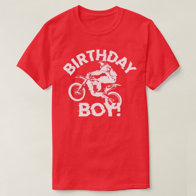 Camiseta Dirt Bike Motocross Rider Boy Extreme Birthda (Frente do Design)