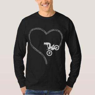 Camiseta Dirt Bike Motorcross MX Rider Vintage Girl Heart
