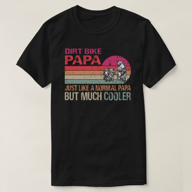 Camiseta Dirt Bike Papa Motocross Enduro Esporte F (Frente do Design)