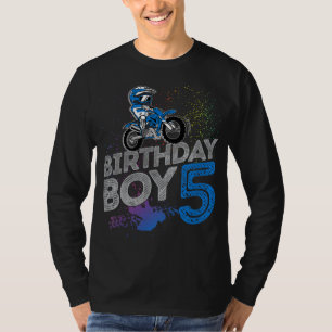 Camiseta Dirt Bike Rider 5 Anos de Idade 5 de Motocross Ani