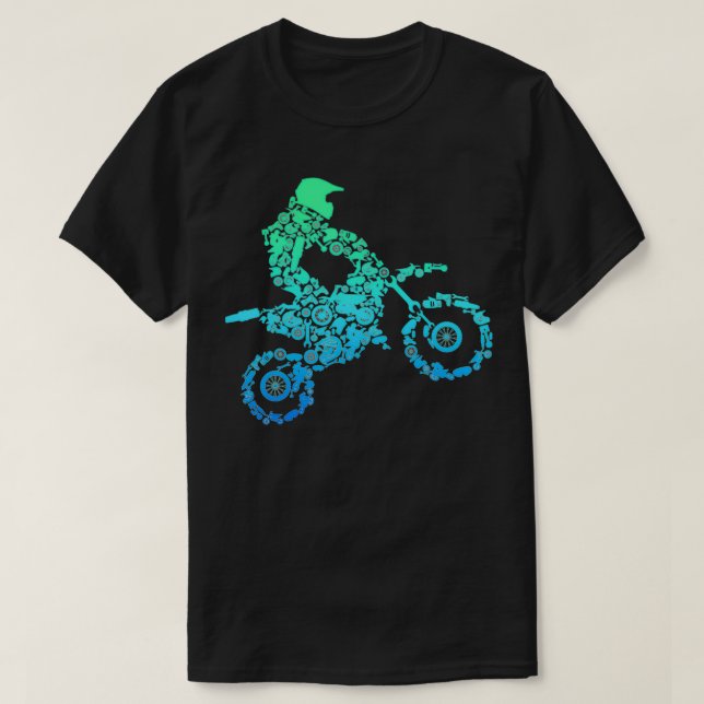 Camiseta Dirt Bike Rider Motocross Enduro Dirt Biking Gift (Frente do Design)