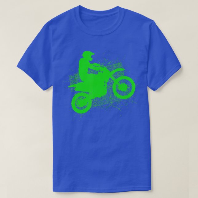 Camiseta Dirt Bike Rider racks Neon Green Youth (Frente do Design)