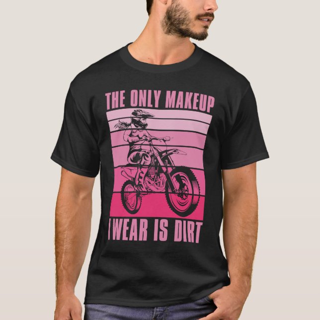 Camiseta Dirt Biking Sister Makeup Mx Bike I Sparkle Even I (Frente)