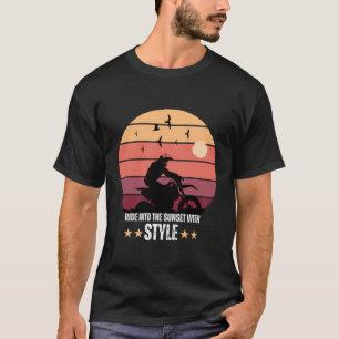 Camiseta Dirt Racing Gift Biker Entra No Sunset Com S