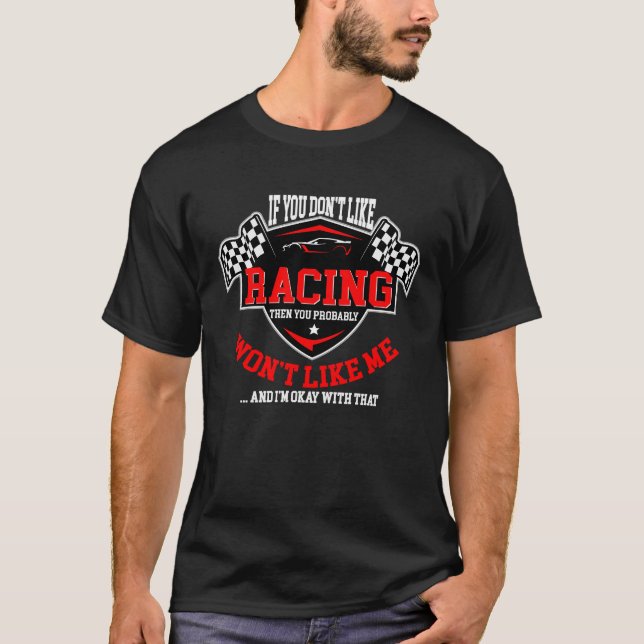 Camiseta Dirt Track Racing Automobile  Quote Motocross (Frente)
