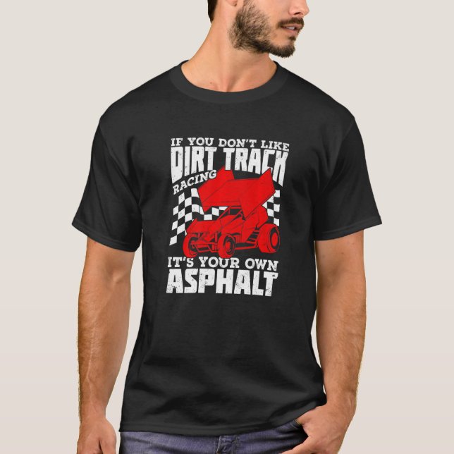 Camiseta Dirt Track Racing Winged Sprint Car Premium (Frente)
