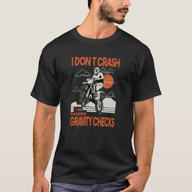 Camiseta Dirtbike Motocross Crash Random Gravity Checks Dir (Frente)