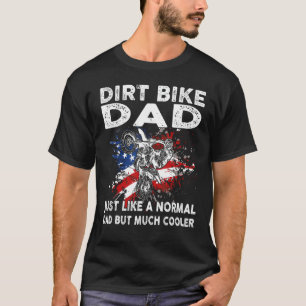 Camiseta Dirtbike Motocross Dirt bicicleta pai MX EUA Flag