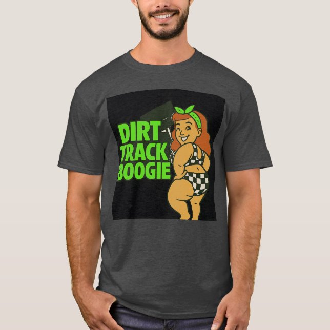 Camiseta Dirtrack Boogie Neon Racer vintage (Frente)