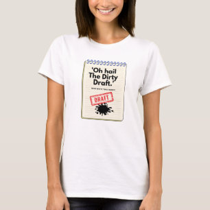 Camiseta Dirty Draft Chronicles: Humor do notebook para os