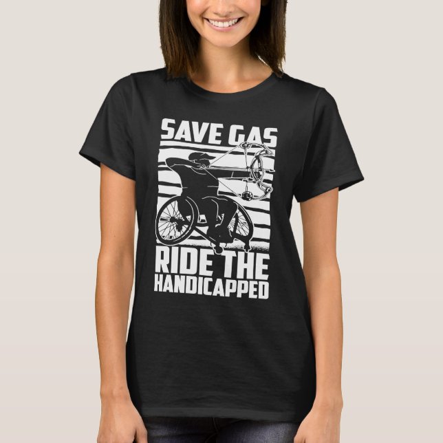 Camiseta Disability Hilarious Handicapped Disabled Wheelcha (Frente)