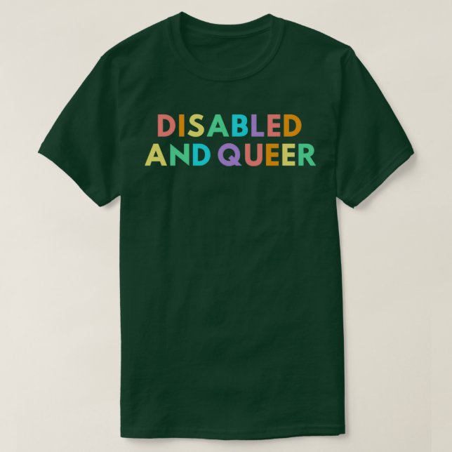 Camiseta Disabled and queer (Frente do Design)