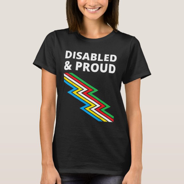 Camiseta Disabled & Proud  Disability Pride (Frente)