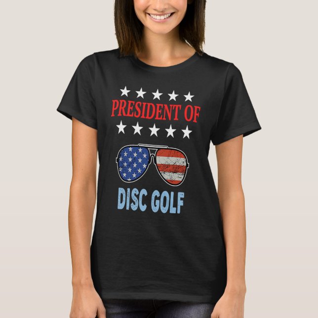 Camiseta Disc Golf Accessories  USA Flag Disc Golf Saying (Frente)