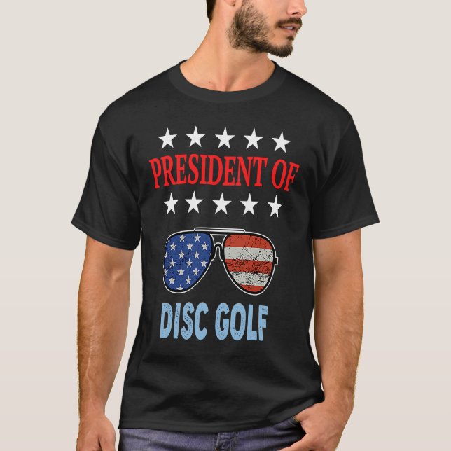 Camiseta Disc Golf Accessories  USA Flag Disc Golf Saying (Frente)