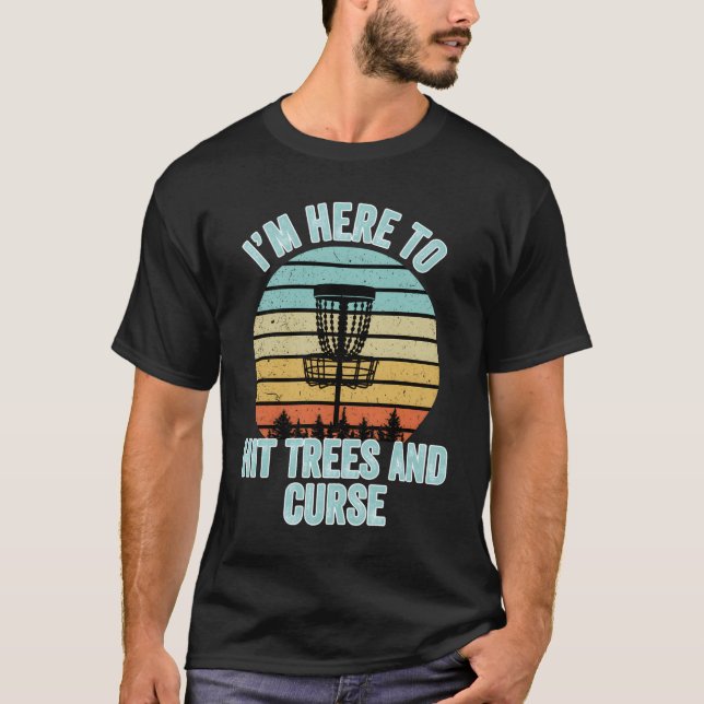 Camiseta Disc Golf Atingiu Árvores E Disc Golf Gi Maldito (Frente)