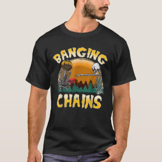Camiseta Disc Golf Batiendo Cadeias Halloween Esqueleto Abó