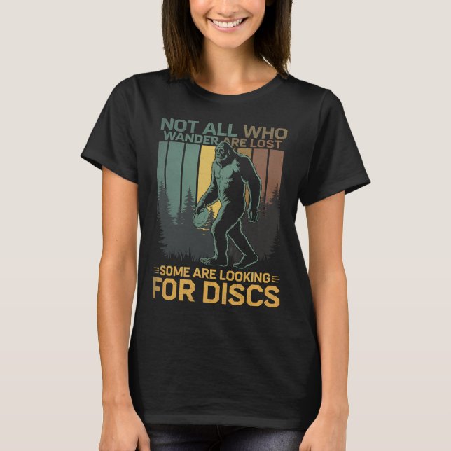 Camiseta Disc Golf Sasquatch Bigfoot Disc Golfer Funny Disc (Frente)