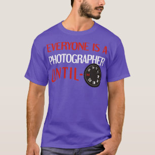 Camiseta Discagem do Modo DSLR Fotografar Fotografia