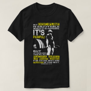 Camiseta DISCIPLINA - exercício de Deadlift inspirador
