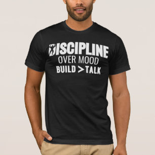 Camiseta Disciplina Sobre o Humor Motivação de Academia p