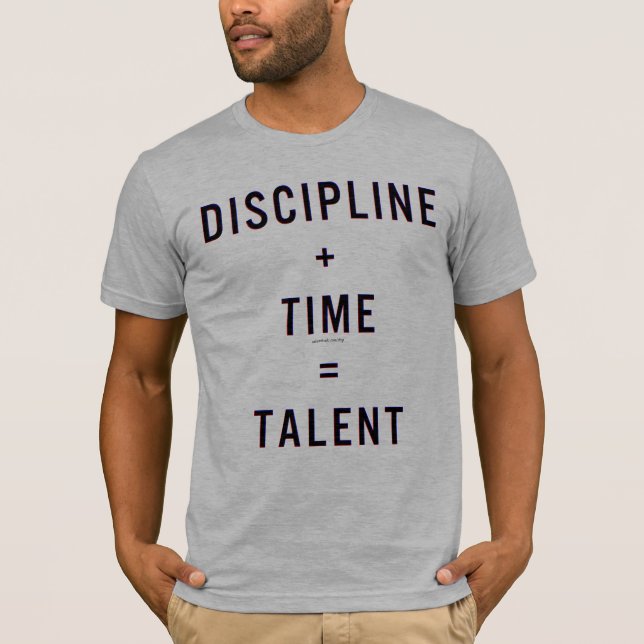 Camiseta Disciplina + Tempo = talento (Frente)