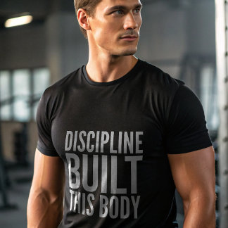 Camiseta Discipline Built This Body Gym T-Shirt — Fitness 