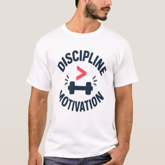 Camiseta DIscipline Greater than Motivation- Gym Fitness