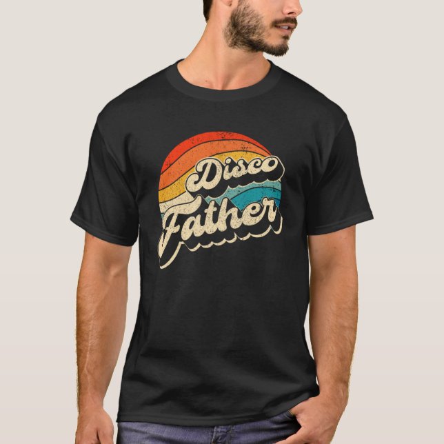 Camiseta Disco 70 s Costume Mens Women Retro Disco Father (Frente)