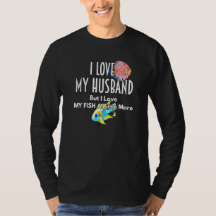 Camiseta Disco Africano Cichlid Ama Marido Peixe Mais Aqua