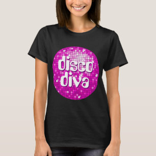 Camiseta Disco Azulejos "disco diva" cor-de-rosa t-shirt fe