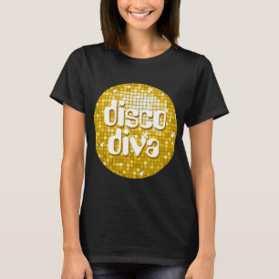 Camiseta Disco Azulejos "Dourado" t-shirt "disco diva"