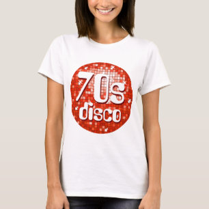 Camiseta Disco Azulejos espaguete vermelho '70s Disco' bran