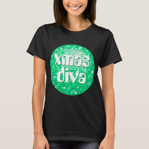 Camiseta Disco Azulejos Jade 'xmas diva' t-shirt preta