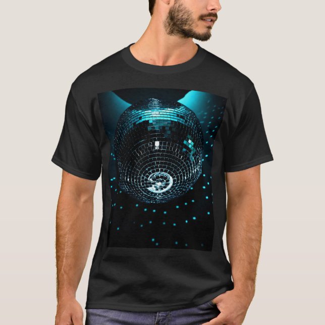 Camiseta Disco Ball Glare, fundo do Nightclub. (Frente)