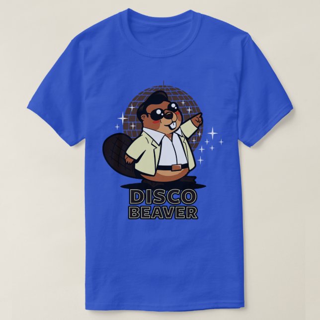Camiseta Disco Beaver Original Kawaii Cute Funny Retro 70s (Frente do Design)