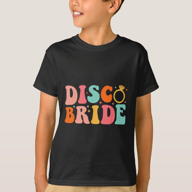 Camiseta Disco Bride Future Mrs Groovy Retro Bachelorette P (Frente)