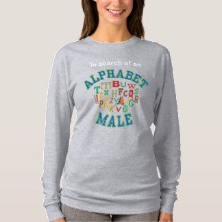 Camiseta Disco-camiseta masculina AlphaBet de manga longa