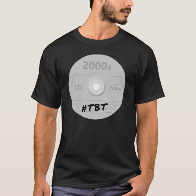 Camiseta Disco Compacto - CD Rom Throwback Thursday Computa (Frente)
