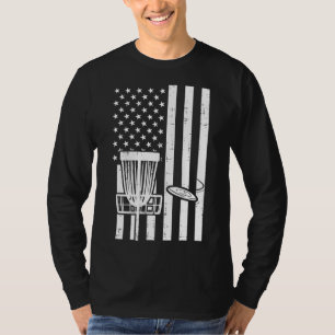 Camiseta Disco de Bandeira dos EUA Golf Vintage Patriotic F