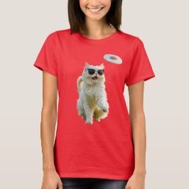 Camiseta Disco de Golfe Persa Branco Engraçado