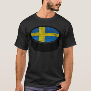 Camiseta Disco de hóquei vintage da Team Sweden