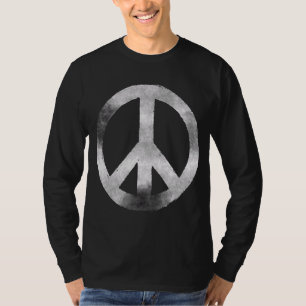Camiseta Disco de Sinal de Paz em Desvio com Vintagem Retro