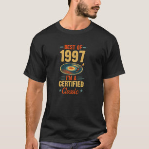 Camiseta Disco de Vinil Aniversário Melhor de 1997 Sou um C
