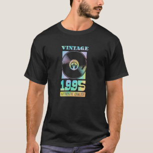 Camiseta Disco de Vinil Autêntico Ano de Nascimento 1995 Vi